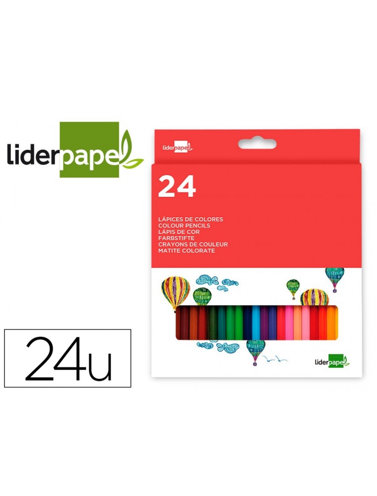 Lapices de colores liderpapel caja de 24 colores