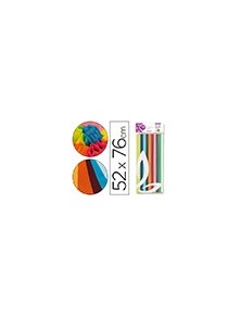 Papel seda liderpapel 52x76cm 18gm2 bolsa de 10 hojas colores surtidos