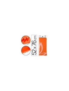 Papel seda liderpapel 52x76cm 18gm2 bolsa de 5 hojas naranja