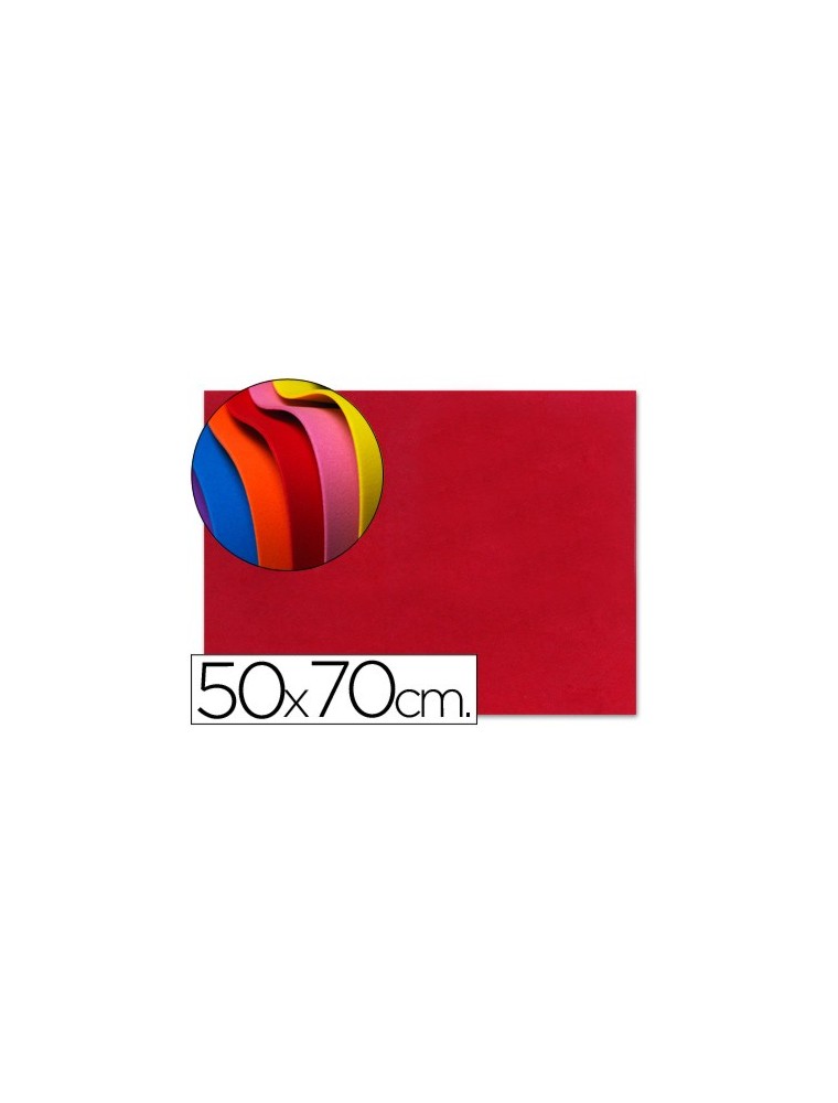 Goma eva liderpapel 50x70cm 60gm2 espesor 1.5mm rojo