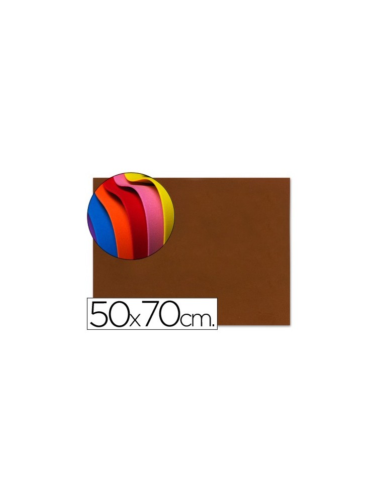 Goma eva liderpapel 50x70cm 60gm2 espesor 1.5mm marron