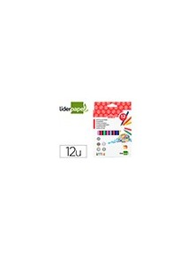 Rotulador liderpapel slim caja de 12 unidades colores surtidos