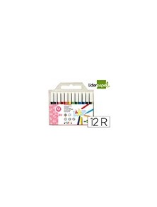 Rotulador liderpapel jumbo bolsa 12 unidades colores surtidos