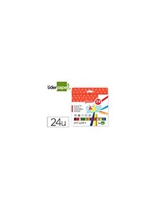 Rotulador liderpapel jumbo caja de 24 unidades colores surtidos