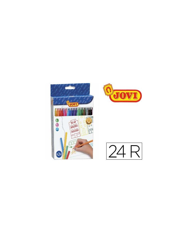 Rotulador jovi slim caja de 24 colores surtidos