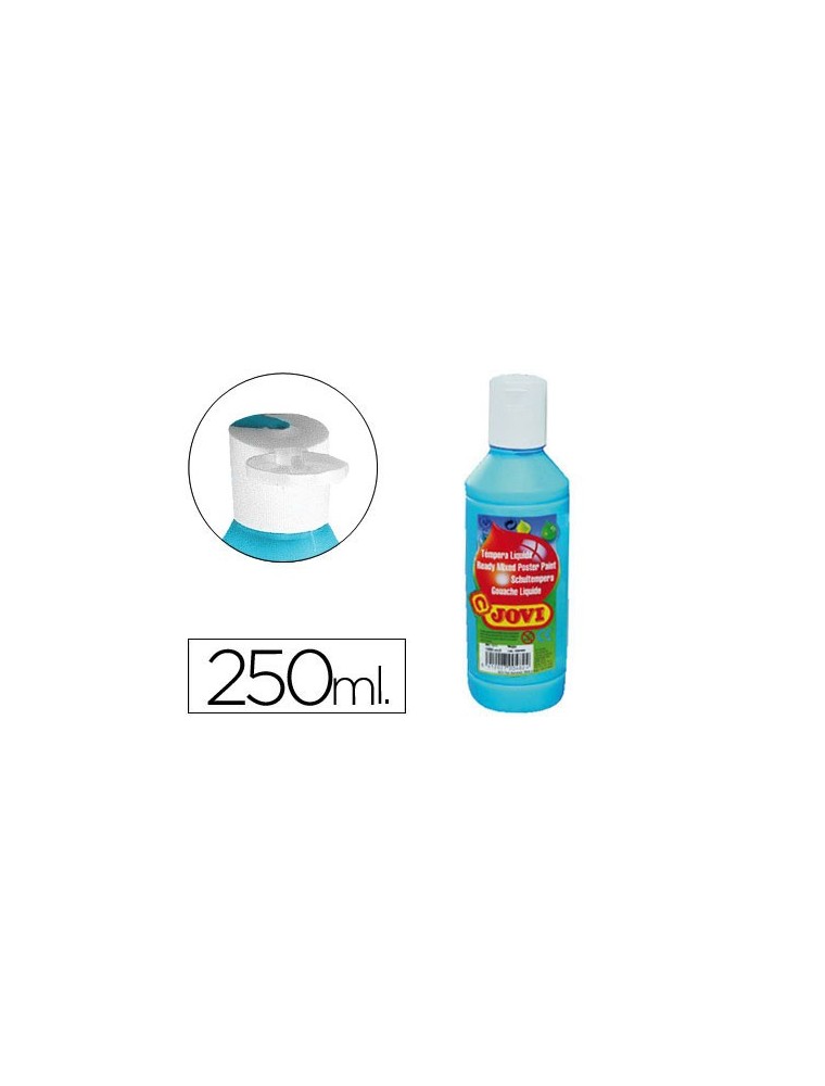 Tempera liquida jovi escolar 250 ml azul cyan