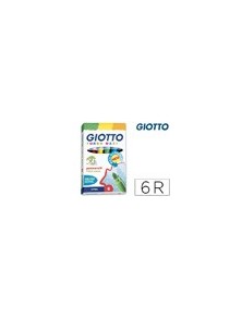 Rotulador giotto turbo maxi caja de 6 colores lavables con punta bloqueada