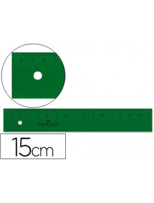 REGLA 15 CM PLASTICO VERDE...