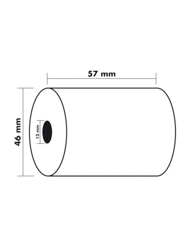 Rollo sumadora exacompta safe contact termico 57 mm x 46 mm 55 g/m2