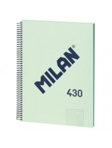 Cuaderno A4 con espiral, papel cuadriculado 5 x 5 mm y tapa dura, 80 hojas de 95 grm², 1918 color Verde