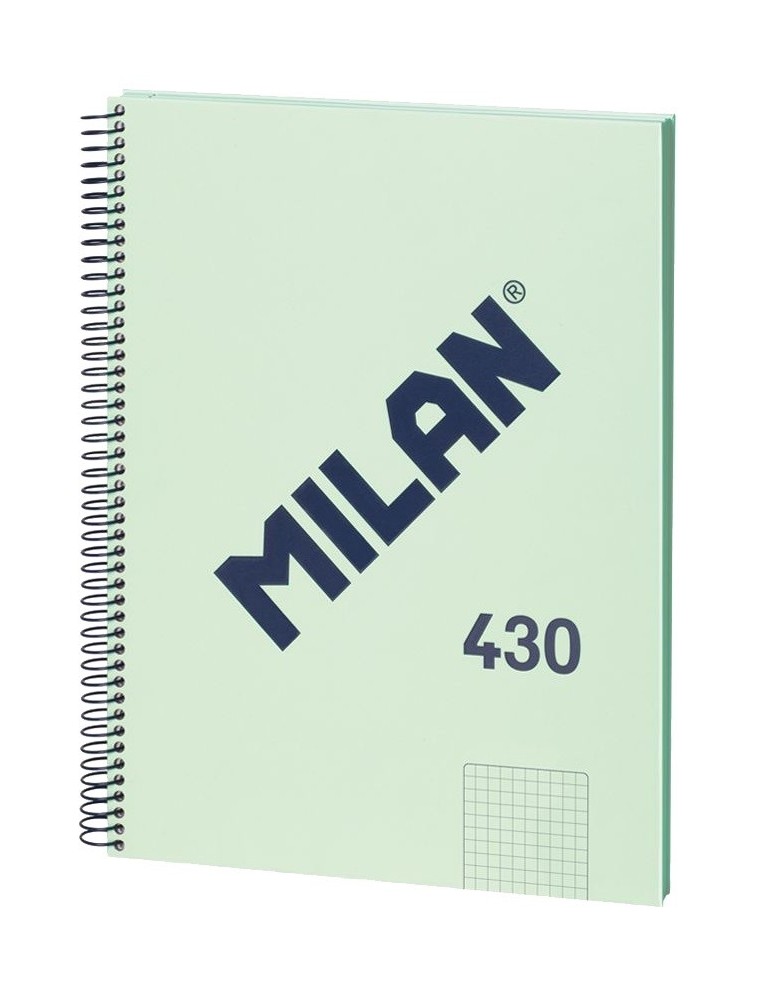 Cuaderno A4 con espiral, papel cuadriculado 5 x 5 mm y tapa dura, 80 hojas de 95 grm², 1918 color Verde