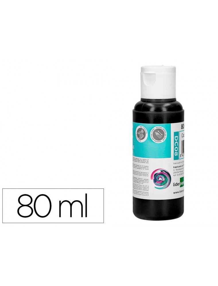 Pintura acrilica liderpapel bote de 80 ml negro