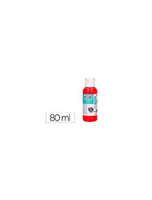 Pintura acrilica liderpapel bote de 80 ml rojo