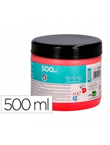 Pintura dedos liderpapel tarrina de 500 ml rojo