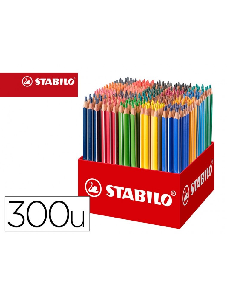 Lapices de colores stabilo trio az school pack de 300 unidades surtidas 20 colores