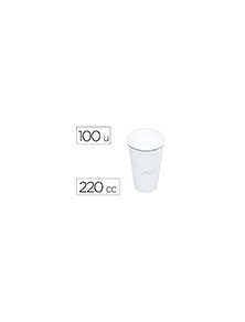 Vaso de plastico blanco 220 cc paquete de 100 unidades