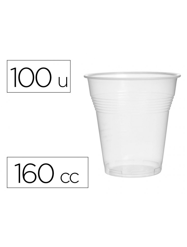 Vaso de plastico transparente 160 cc paquete de 100 unidades