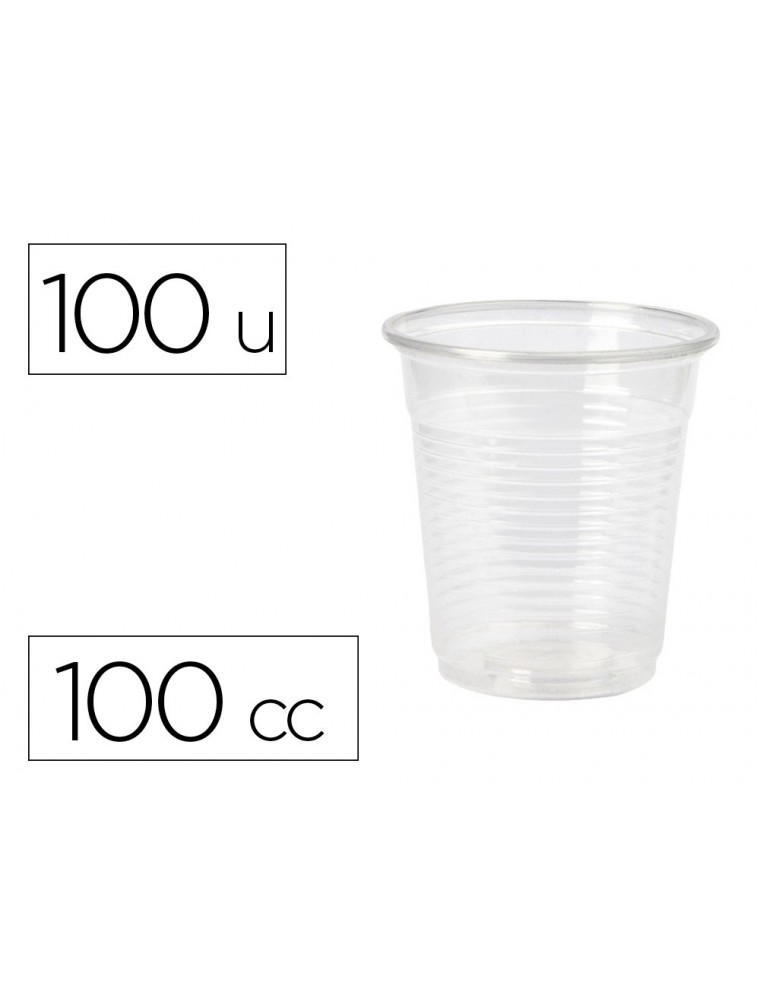 Vaso de plastico transparente 100 cc paquete de 100 unidades