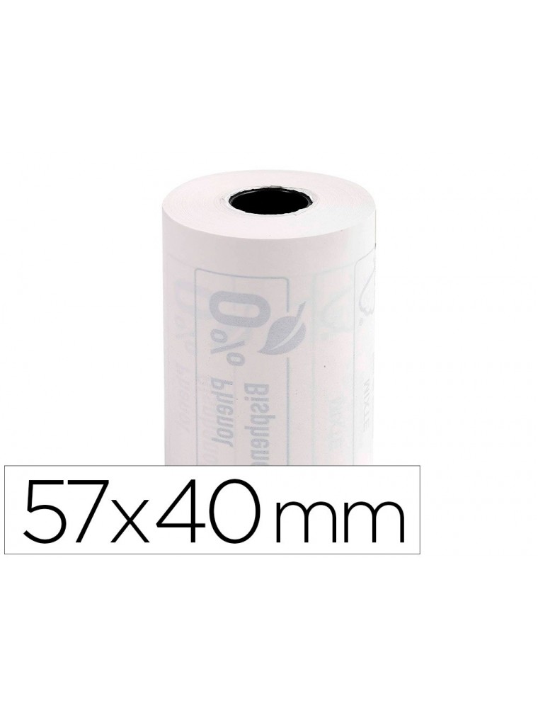 Rollo sumadora exacompta termico para tpv 57 mm x 40 mm 55 gm2 fsc sin fenol ni plastico