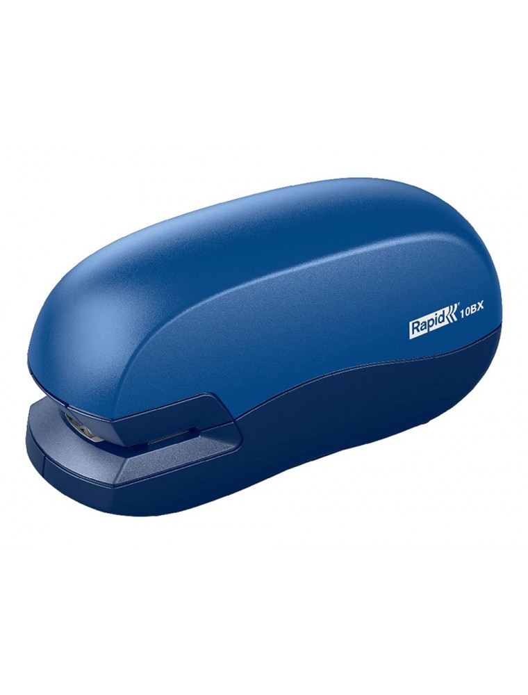 Grapadora rapid contactless 10bx plastico capacidad de grapado 10 hojas usa grapas 246 y 266 color azul