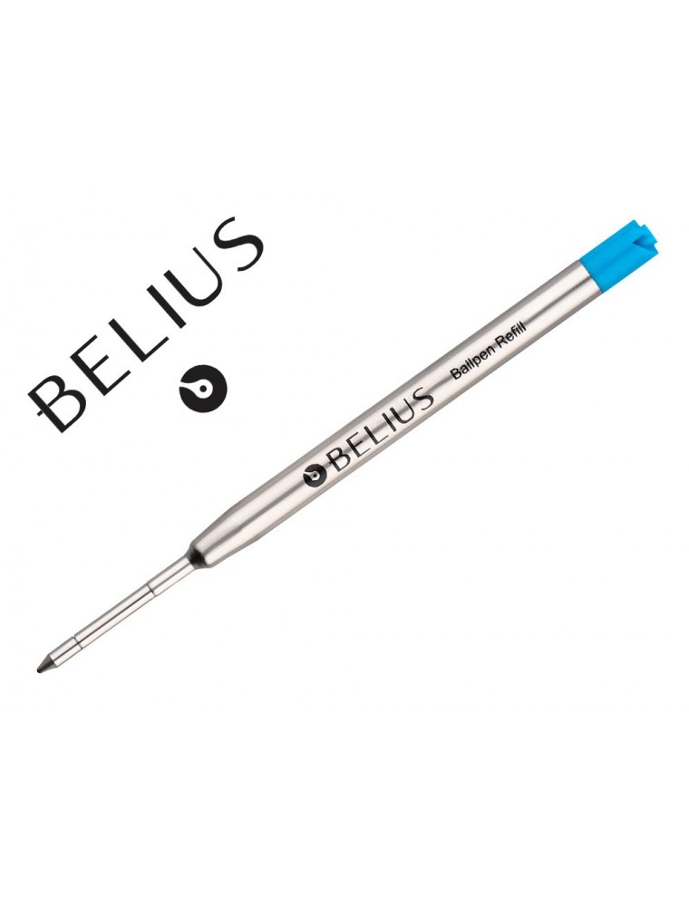 Recambio boligrafo belius azul 0,8 mm caja 3 unidades