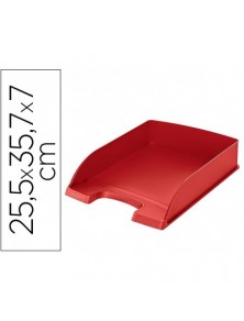 Bandeja sobremesa plastico leitz recycle rojo 255x357x70 mm