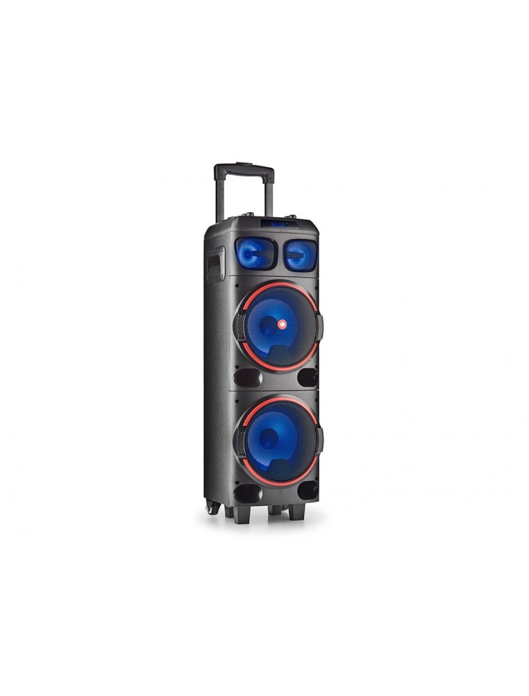 Altavoz ngs premium doble subwoofer 8 300w con bateria bluetooth y tws-usbmicro sdaux in con asa