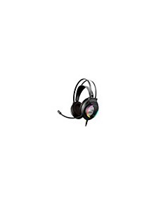 Auricular krom kappa gaming estereo con microfono flexible iluminacion led rgb rainbow longitud cable 210 cm