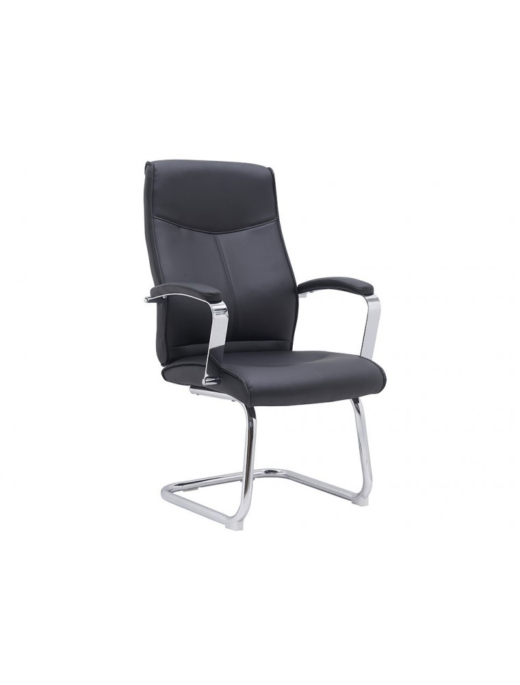 Silla q-connect escritorio mod ena simil piel base metalica alt max 1050 anc 630 prof 650 color negro