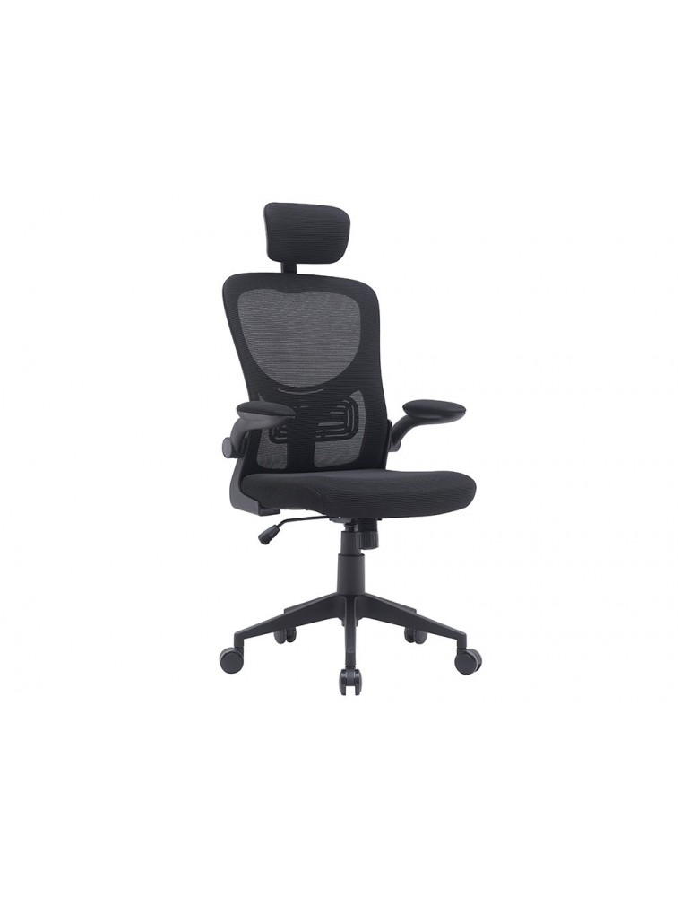 Silla q-connect ergonomica pal ermo malla base nylon alt max 1300 anc 610 prof 600 ruedas premium color negro