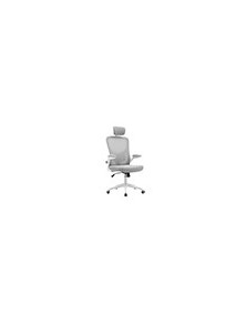 Silla q-connect ergonomica pal ermo malla base nylon alt max 1300 anc 610 prof 600 ruedas premium color blanco gris