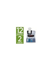 Calculadora ibico 1231x impresora pantalla lcd papel 57 mm 12 digitos 2 colores impresion bicolor blancoazul