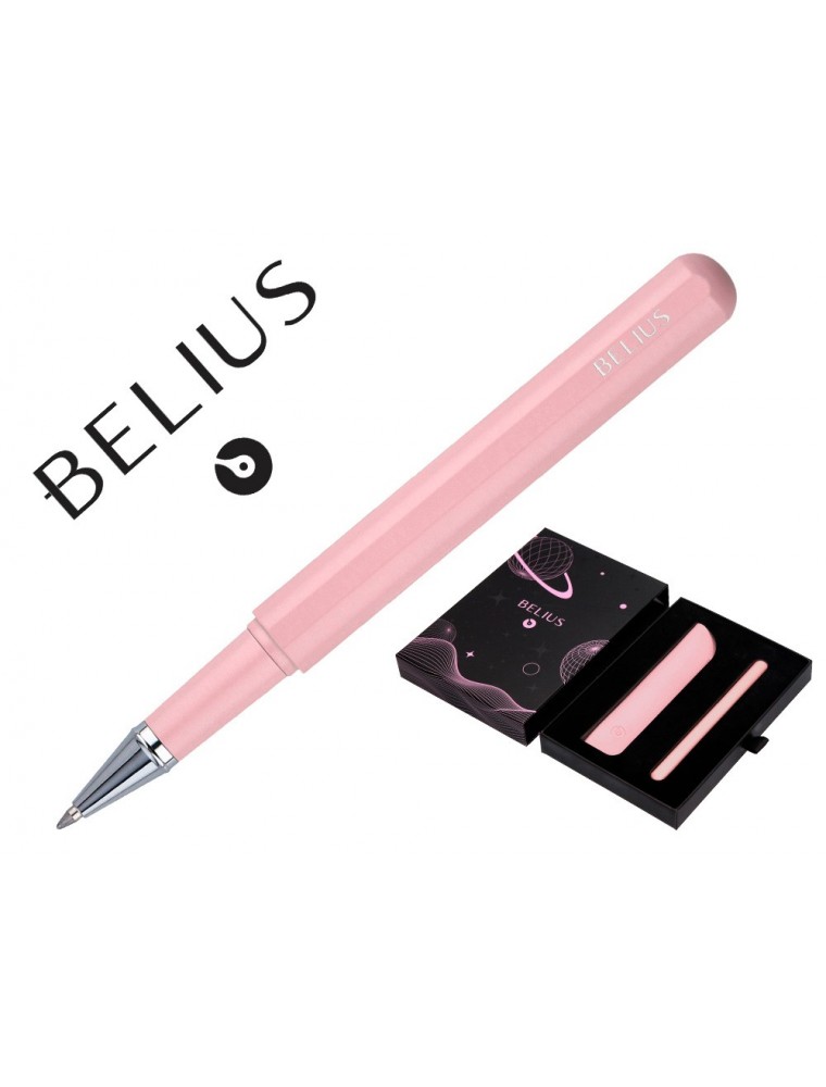 Roller Y Funda De Similpiel Belius Space B Color Minimalista Rosa Tinta Azul Caja De Diseño