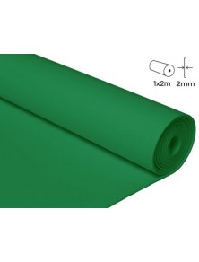 Goma eva en rollo 100x200cm 2mm color verde
