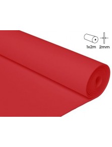 Goma eva en rollo 100x200cm 2mm color rojo