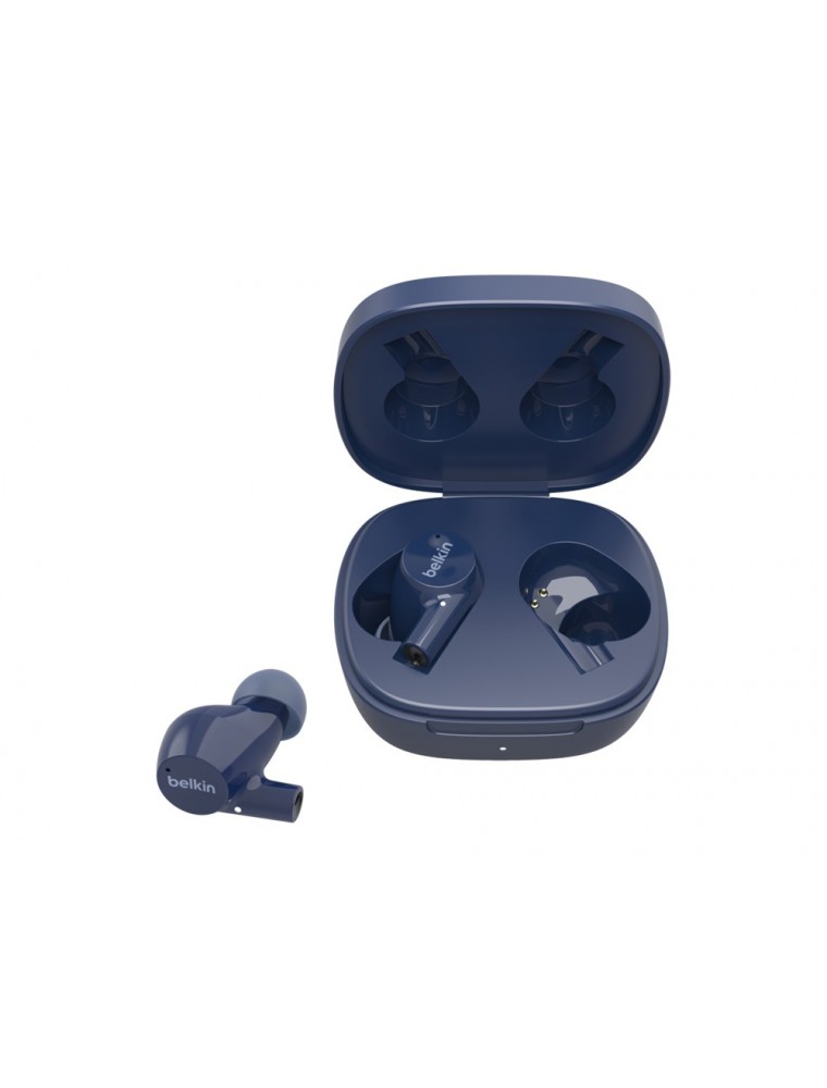 Auricular bluetooth belkin auc004btbl true wireless soundform rise color azul marino.