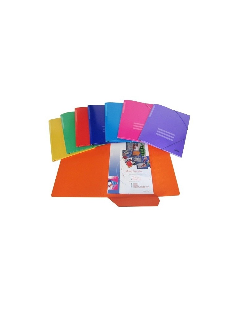 Carpeta gomas cartón colores saro Celeste