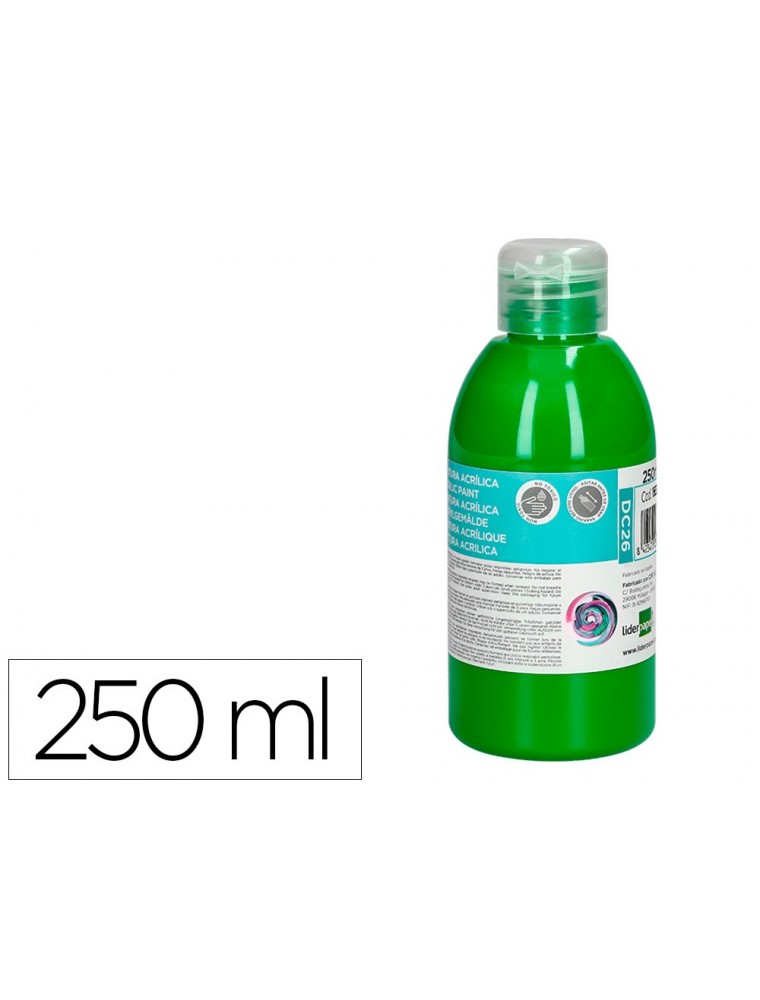 Pintura acrilica liderpapel bote de 250 ml verde