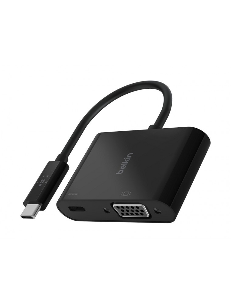 Adaptador belkin avc001btbk usb-c a vga  carga color negro