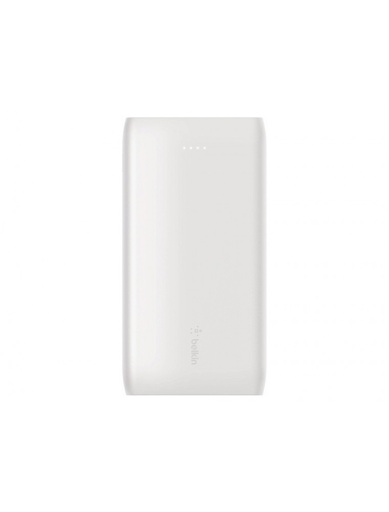 Bateria auxiliar belkin bpb001btwh boost charge usb-c 18w  usb-a 12w pd 10k cable usb-c color blanco