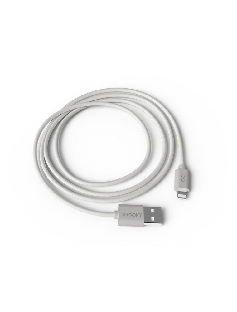 Cable groovy usb 2.0 a apple lightning longitud 1 metro color blanco