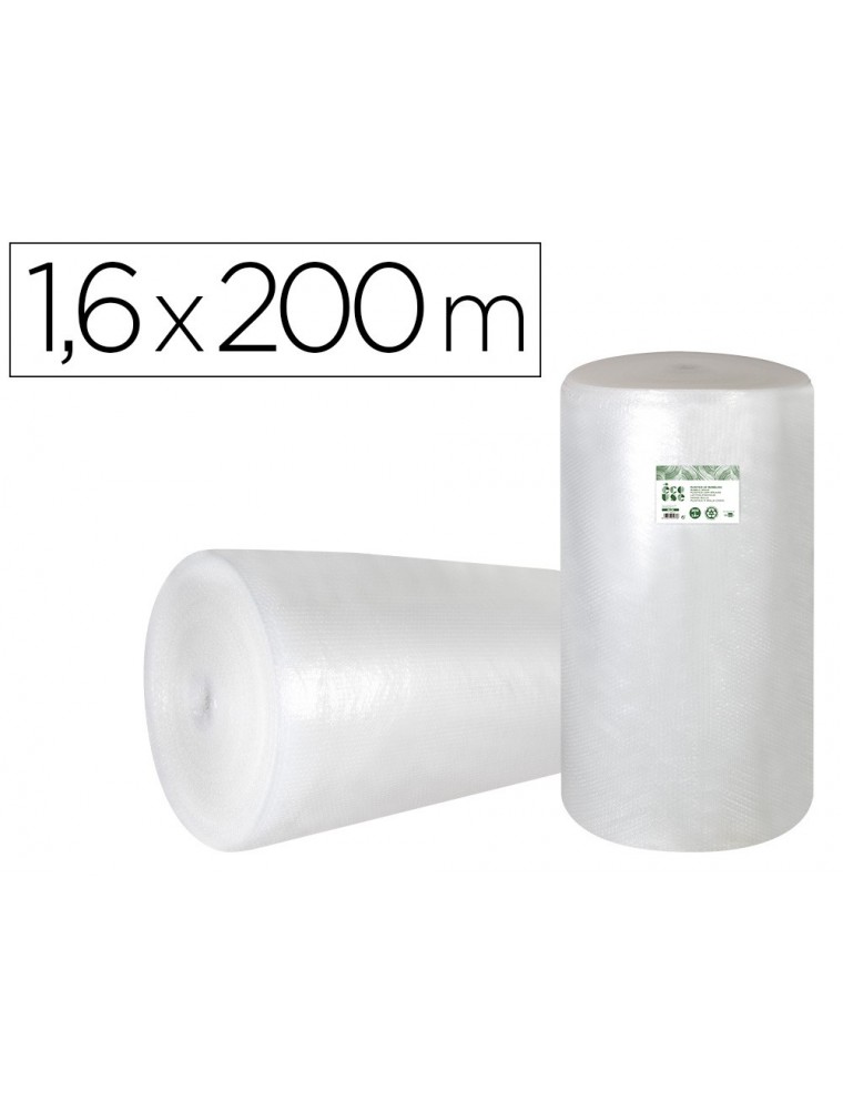 Plastico burbuja liderpapel ecouse 1.60x200m 30 de plastico reciclado