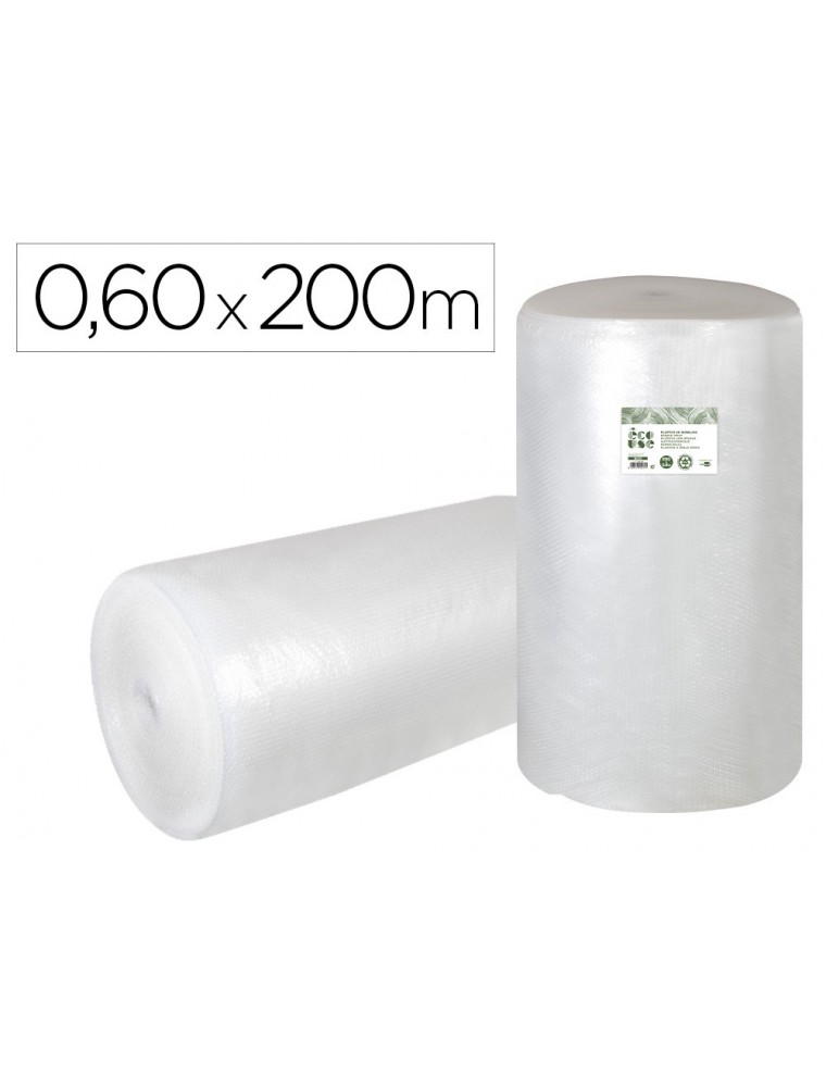 Plastico burbuja liderpapel ecouse 0.60x200m 30 de plastico reciclado