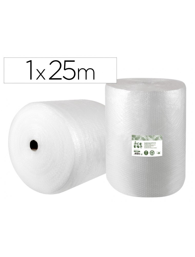 Plastico burbuja liderpapel ecouse 1x25m 30 de plastico reciclado