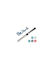 Boligrafo belius zurich 3 en 1 cuerpo plateado tinta negra y roja portaminas 0,5 mm en estuche