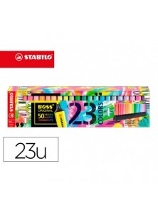 Rotulador stabilo boss fluorescente 70 arty line deskset de 23 unidades colores surtidos