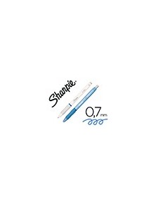 Boligrafo sharpie fashion retractil tinta gel azul 0,7 mm color azul hielo y blanco