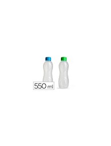 Botella plasticforte sport 100 reciclable con tapon de roscacapacidad 550 ml 70x70x210 mm