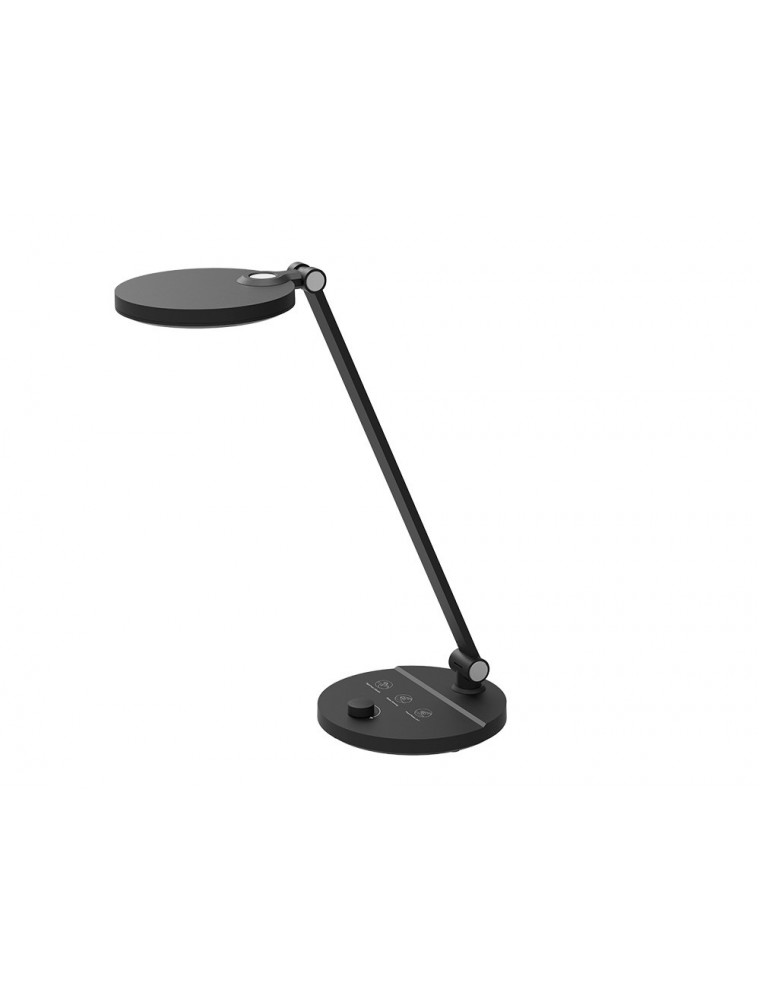 Lampara de oficina q-connect sobremesa profesional abs 80 leds 7 w con interruptor color negro