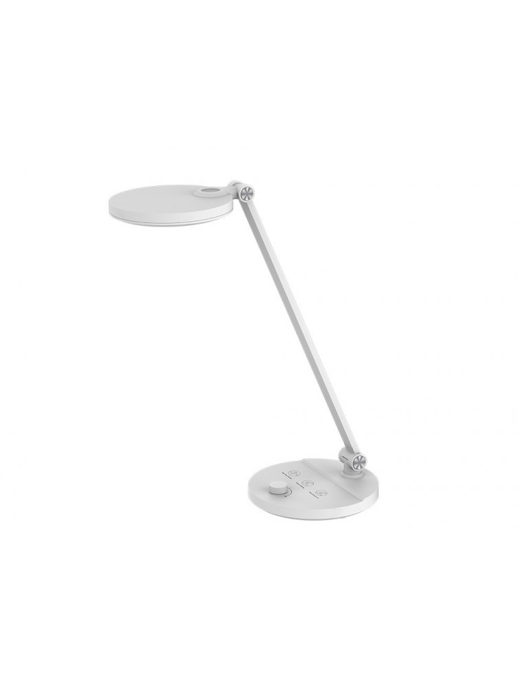 Lampara de oficina q-connect sobremesa profesional abs 80 leds 7 w con interruptor color blanco